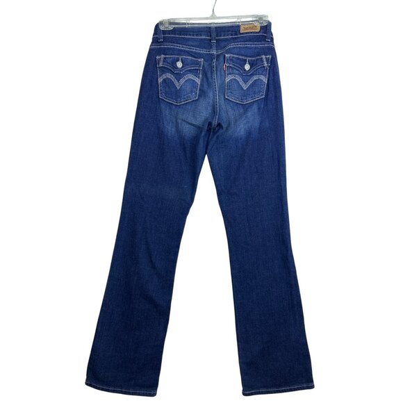 Levi’s 529 Curvy Bootcut Jeans Women’s Size 27 Blue Mid Rise Stretch Denim Pants - Picture 2 of 12